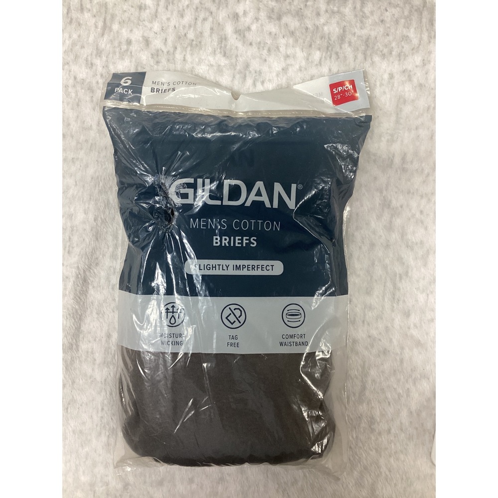 Gildan Mens Cotton Briefs 6 Pack Brown Size Small 28-30 Moisture Wicking TagFree